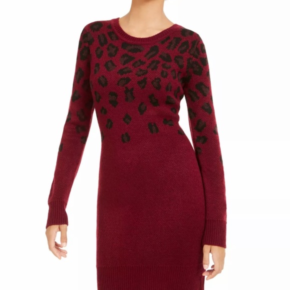 BCX Womens Burgundy Printed Long Sleeve - Picture 4 of 6